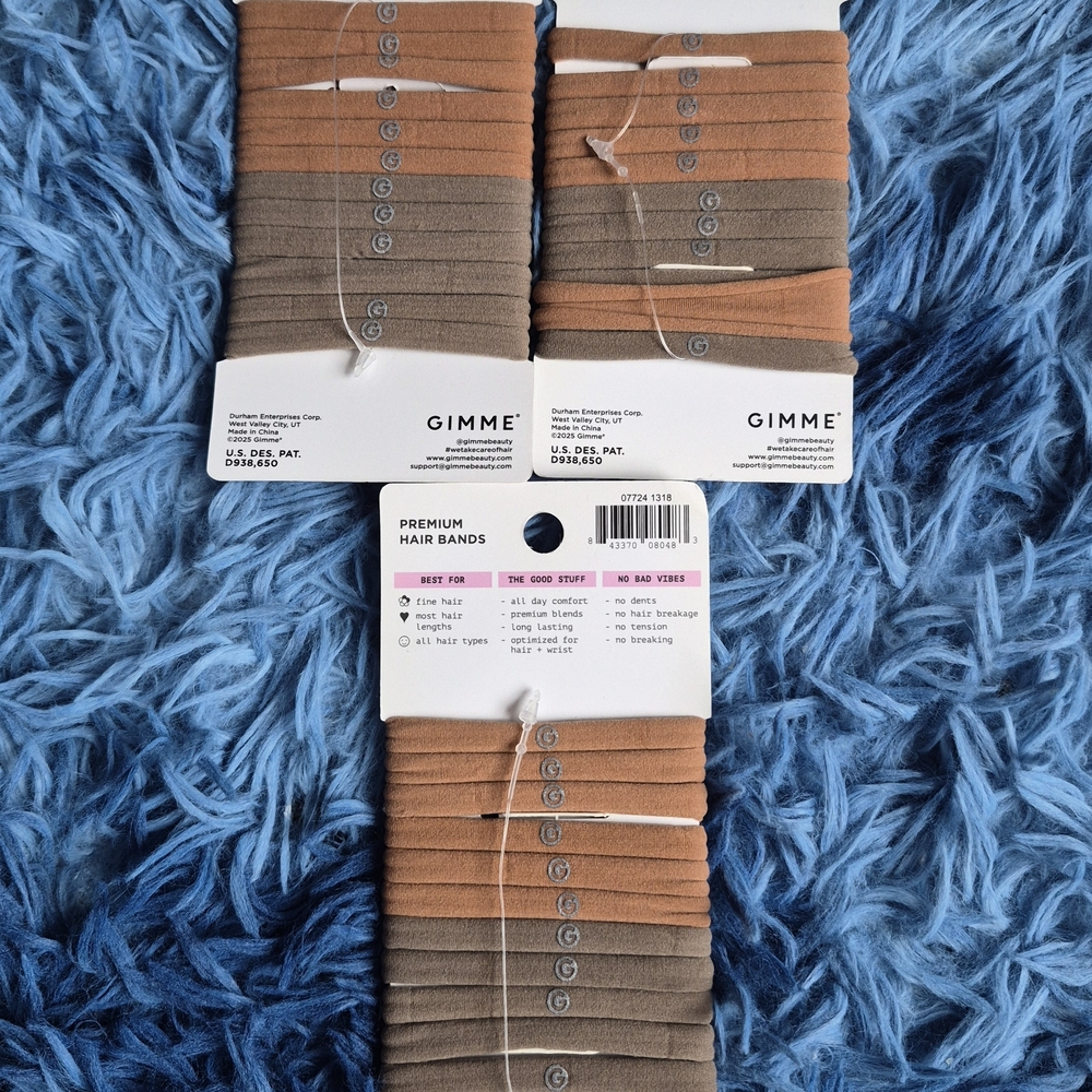 Gimme Premium Hair Bands in Brown and Tan